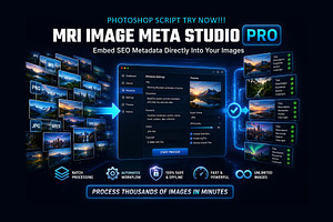 Photoshop Batch SEO Metadata Tool, a Plug-in Add-On by MRI STUDIO