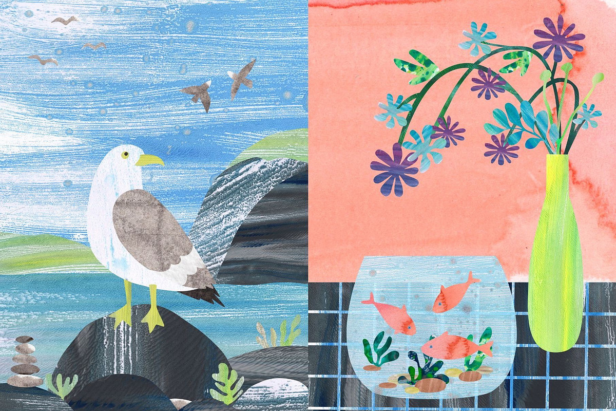 Monotype / collage, vector, textures, an Object Graphic by vanloveart (Photo 7 of 8)