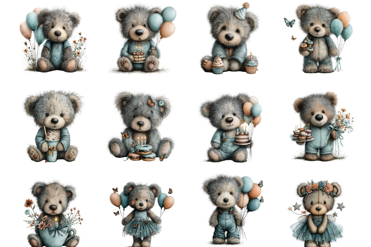 Birthday Teddy Bear Whimsical, an Animal Illustration by Designking (Photo 2 of 5)