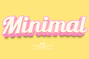 Minimal PSD 3D Editable Text Effect, a Layer Style Add-On by TrueVector (Thumbnail 1 of 2)