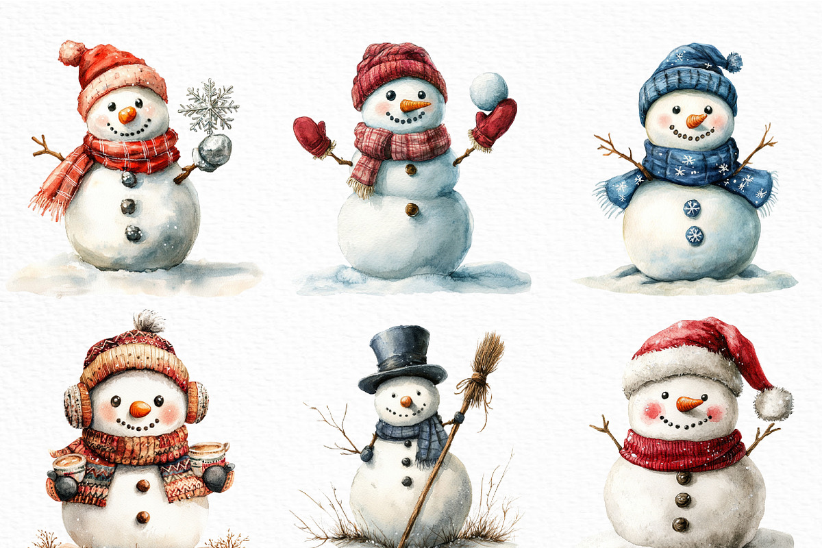 Christmas Cute Snowman Sublimation, an Illustration by Craft Nest (Photo 5 of 6)