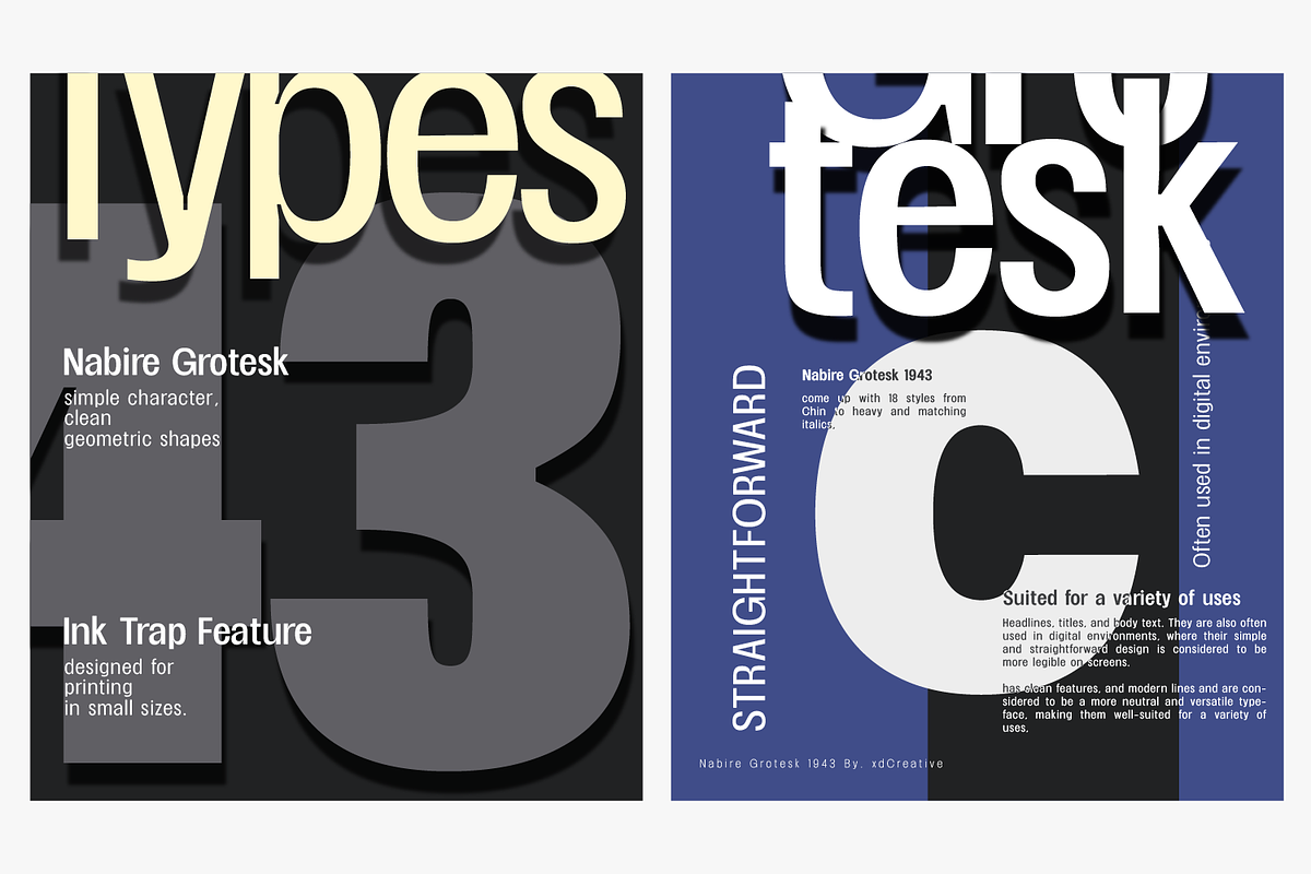 Nabire 1943 Sans Family, a Sans Serif Font by xdCreative (Photo 2 of 13)