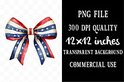 Watercolor Patriotic Bow 4th July, an Illustration by Designking (Thumbnail 4 of 5)