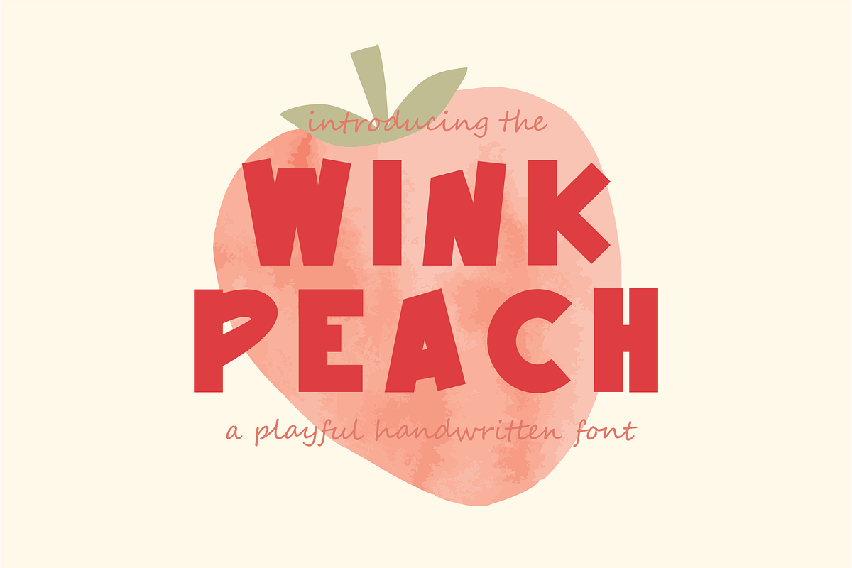 Winkpeach - Playful Handwritten Font, a Handwritten Font by Berdansabersama (Photo 1 of 9)