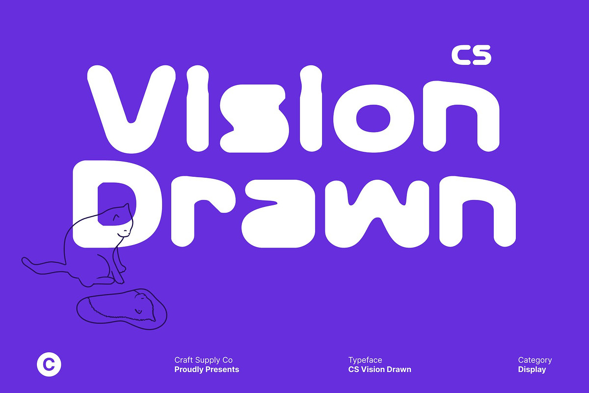 CS Vision Drawn, a Sans Serif Font by Craft Supply Co. (Photo 1 of 8)