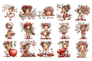 Cherry Girl PNG Clipart Watercolor, a Person Illustration by Nicolle's Colorful Art (Thumbnail 2 of 3)