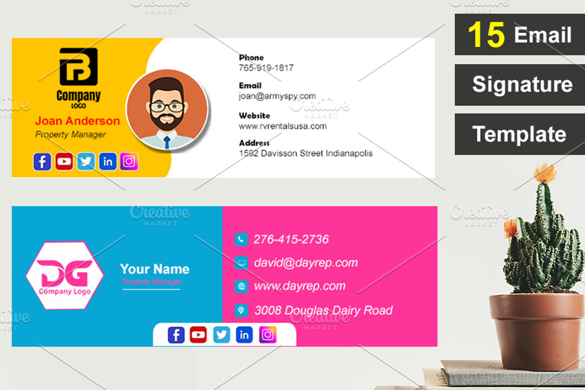 15 Creative Email Signature Template, an Email Template by Mohammad Sarfaraz (Photo 4 of 7)