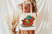 Santa Sleigh with presents PNG, an Illustration by Libby Wishes (Thumbnail 3 of 6)