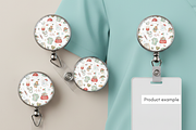 Christmas Nurse Seamless Pattern, a Decorative Illustration by Anca Digital Vibe (Thumbnail 3 of 7)