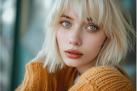 Portrait of a young woman with, a Beauty & Fashion Photo by Ylivdesign