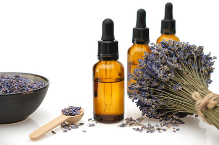 Dropper bottles of lavender oil, a Health & Medical Photo by chamillewhite