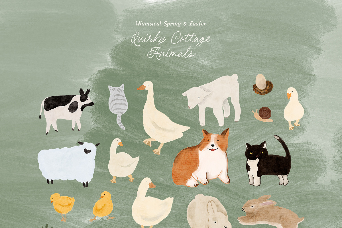 Whimsical Cottage Spring Animals, an Animal Illustration by Lana Elanor (Photo 7 of 17)