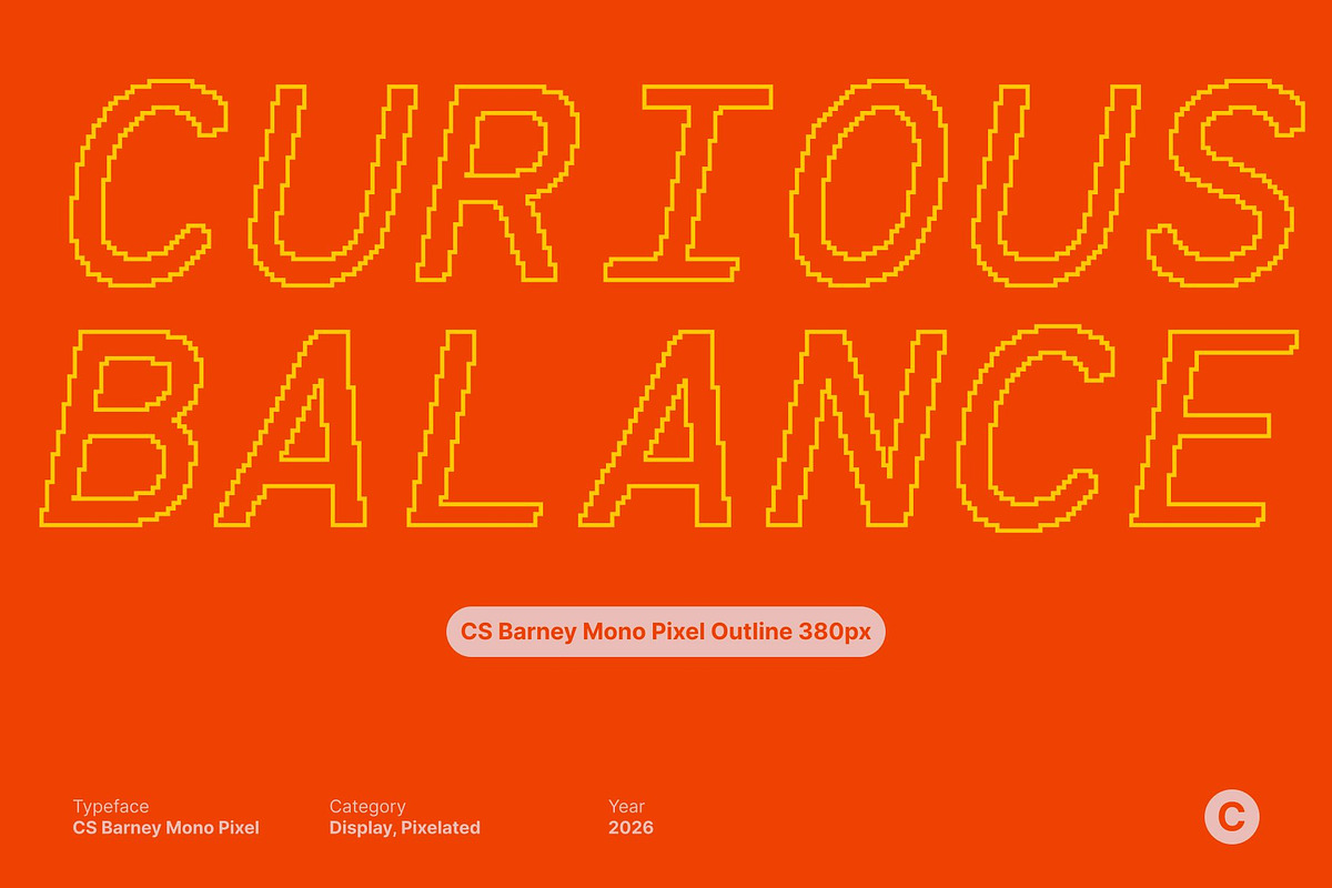 CS Barney Mono Pixel, a Sans Serif Font by Craft Supply Co. (Photo 6 of 8)