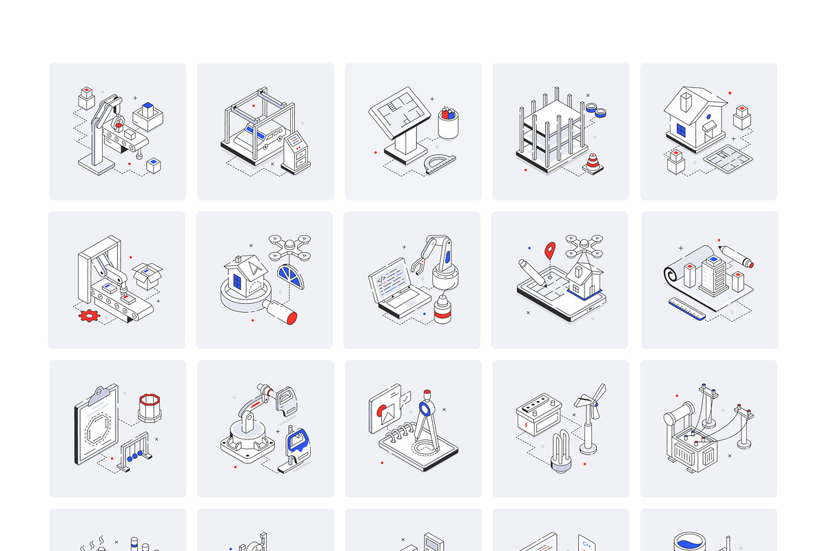 Isometric Engineering Icons, a Duotone Icon by Vectors Market (Photo 5 of 7)