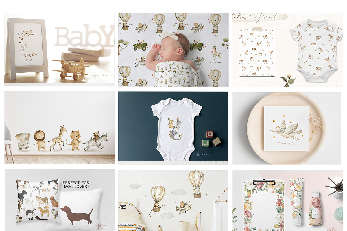 Whole Shop Bundle, an Animal Illustration by Flora+Bear (Photo 12 of 15)