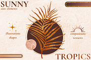Tropical Leaves and Abstract Shapes, a Texture Illustration by CatJello Graphics (Thumbnail 1 of 27)