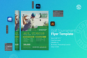 Golf Tournament Flyer Template V1, a Flyer Template by GraphicalMarket (Thumbnail 1 of 6)