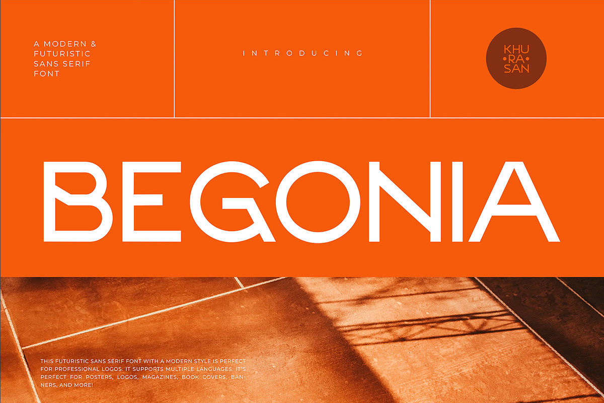 Begonia, a Sans Serif Font by khurasan (Photo 1 of 6)