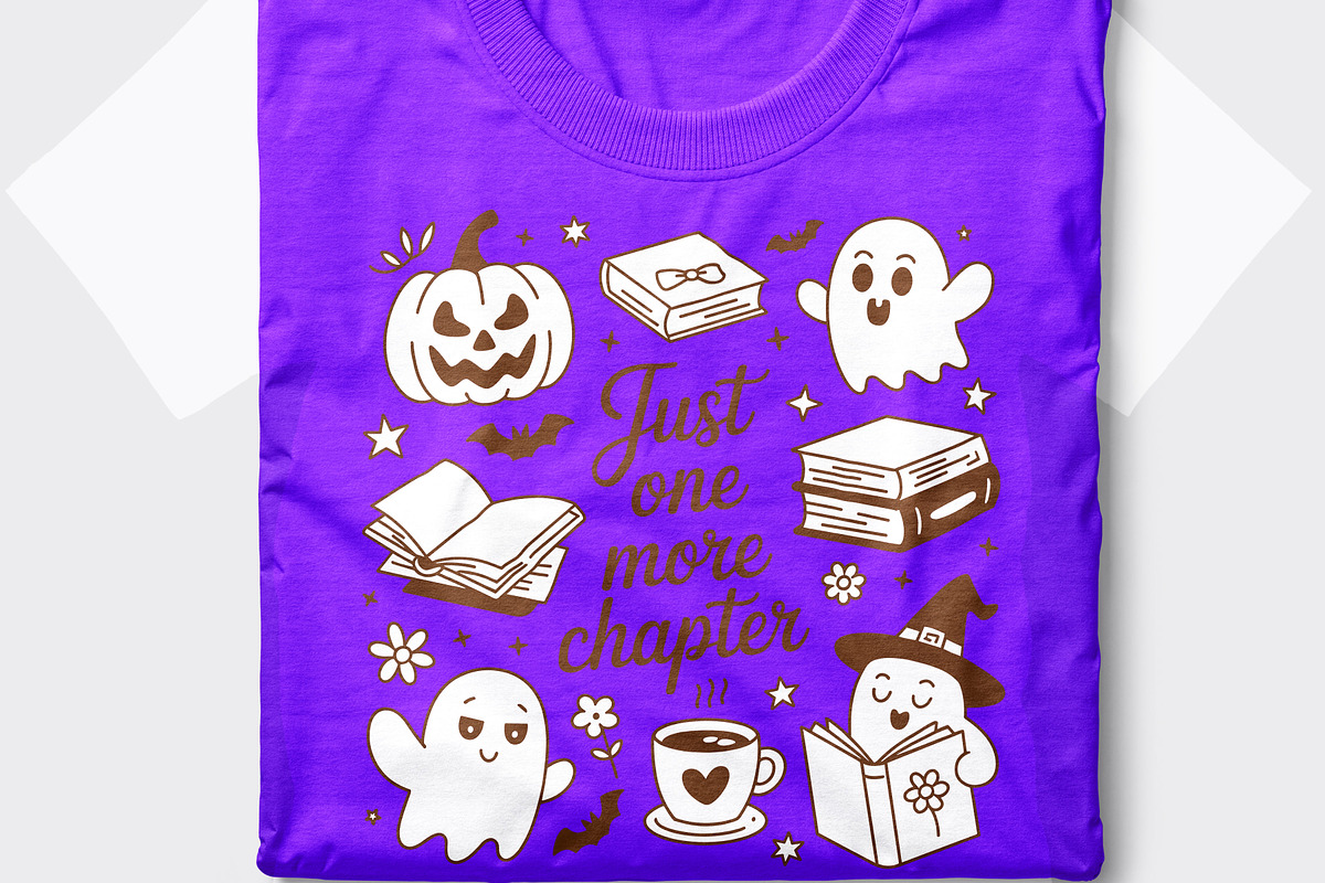 Just One More Chapter Ghost Books, a Seasonal Illustration by Unique Design Team (Photo 6 of 7)