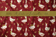 Christmas Goose Pattern, a Pattern Graphic by SirenaArt (Thumbnail 1 of 16)