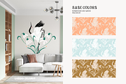 Cranes & Flowers PNG Patterns & Art, a Graphic by Gabba Delgado (Thumbnail 6 of 13)