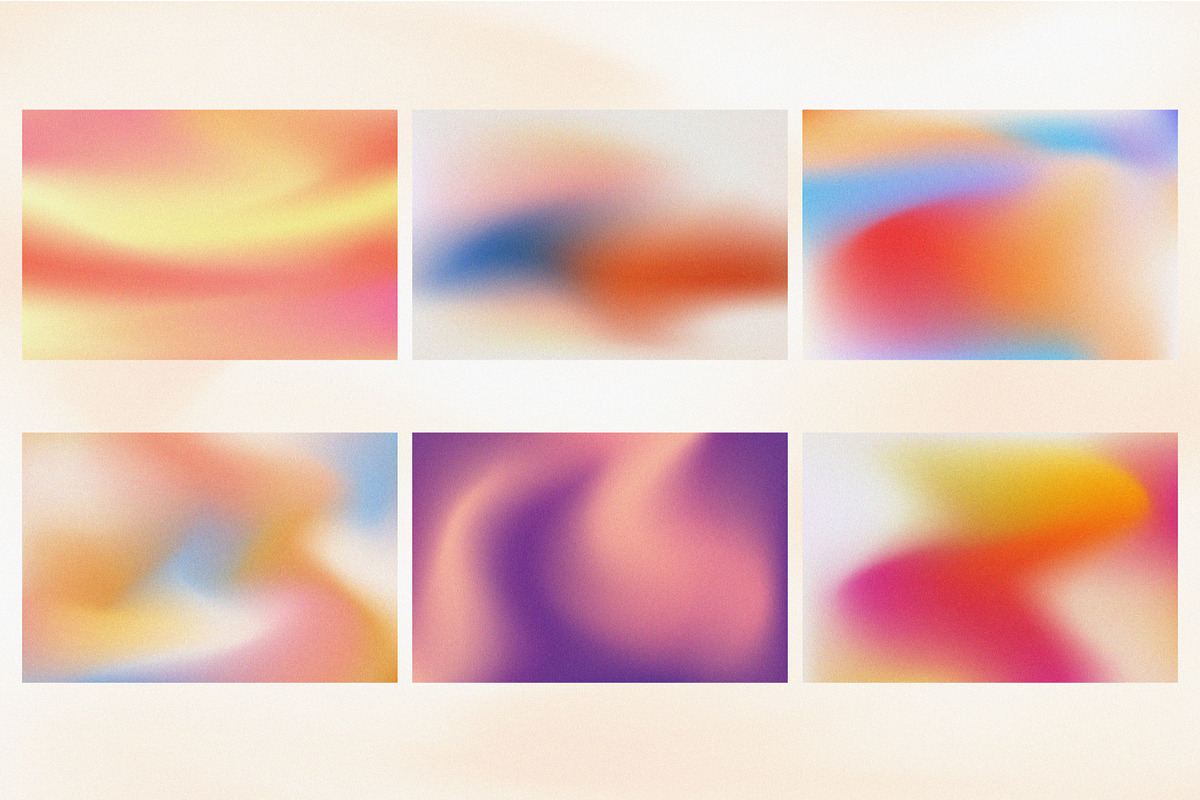 27 Retro Grainy Gradient Textures, a Background Graphic by Katrinelly (Photo 6 of 10)