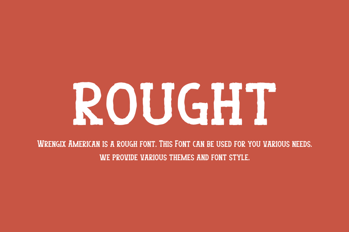 Wrengix American - Western Font, a Slab Serif Font by Iqsiart Studio (Photo 2 of 6)