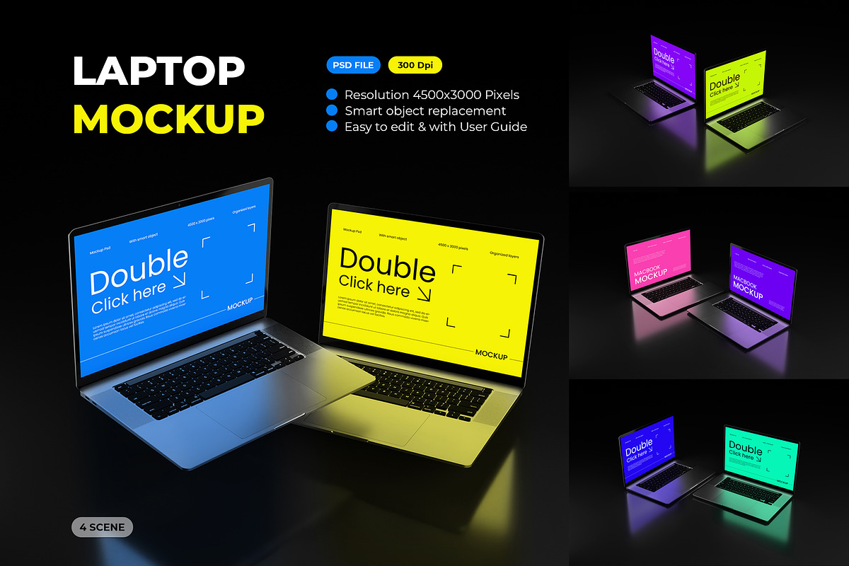 Laptop Mockup, a Mac Mockup by Artlogs x Modaldesain (Photo 1 of 7)