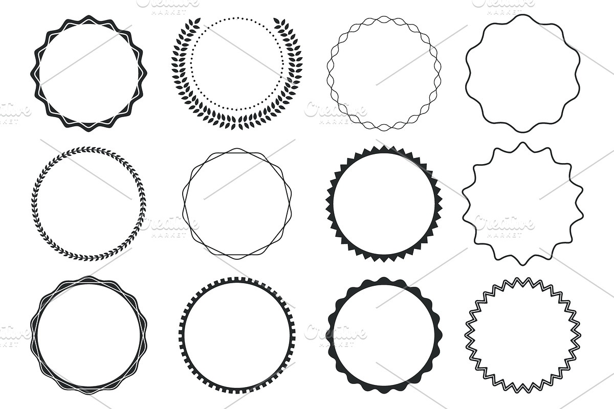 Set of decorative round frames, a Decorative Illustration by Yayasya (Photo 2 of 3)