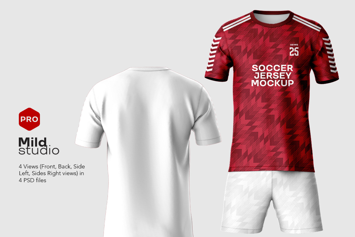 Soccer Jersey kit Mockup, an Apparel Mockup by Mildstudio (Photo 2 of 6)
