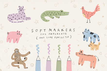 Soft Markers for Procreate