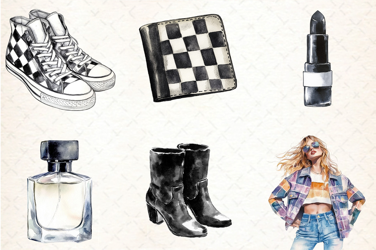 Black & White Decor Clipart, an Illustration by DreamCafeArt (Photo 3 of 7)