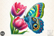Spring Flower & Butterfly Sublimatio, an Illustration by Libby Wishes (Thumbnail 1 of 4)