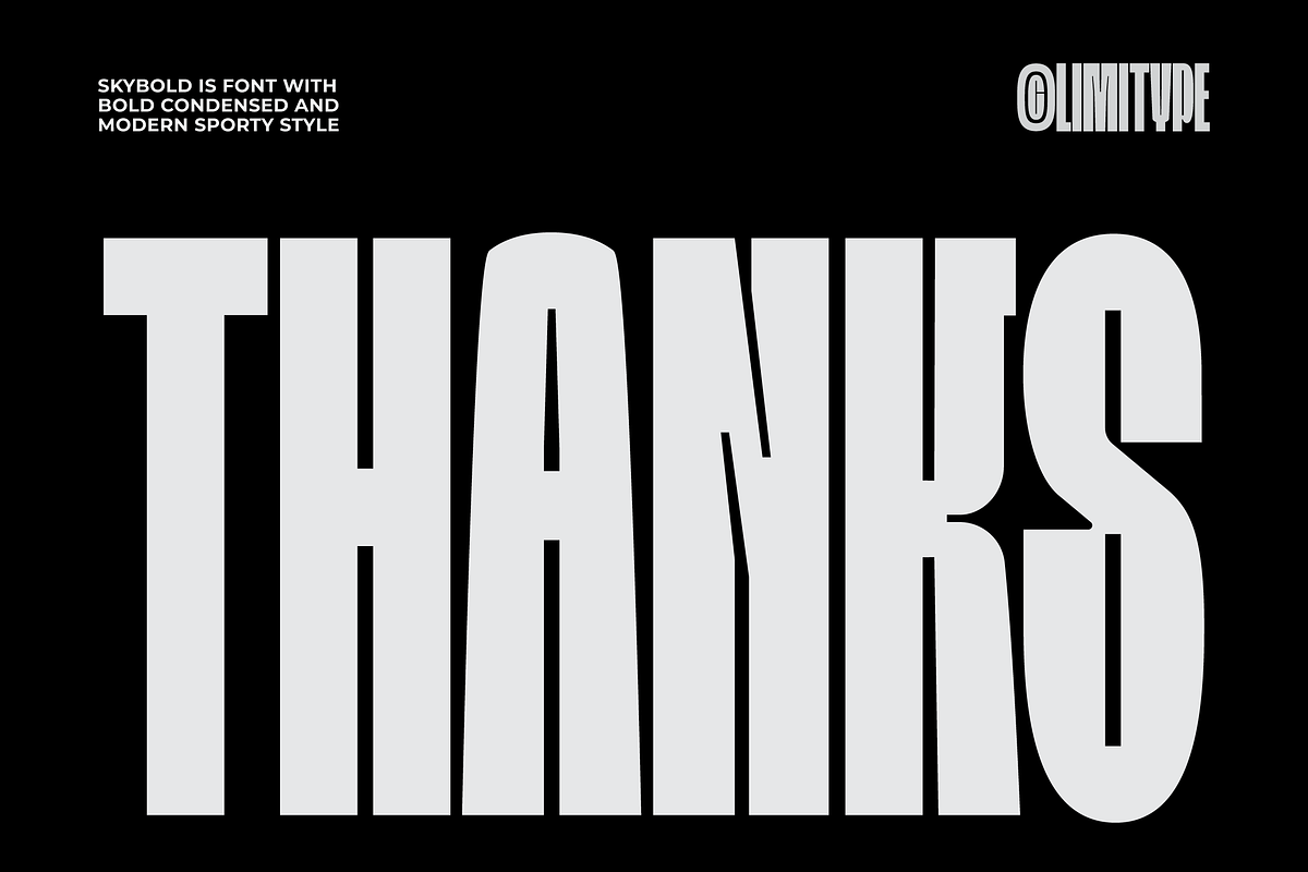 Skybold - Condensed Font, a Sans Serif Font by limitype (Photo 12 of 12)