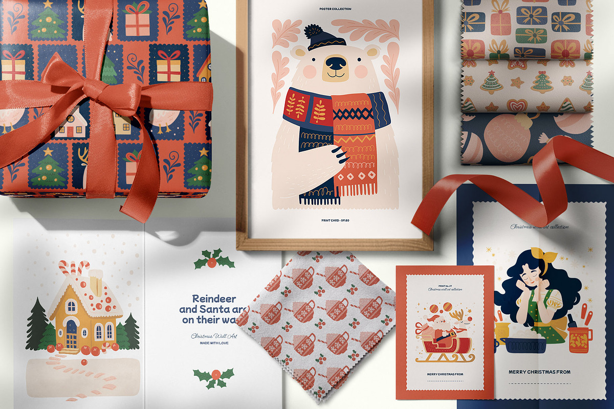Modern Christmas.2 | WallArt Creator, an Object Graphic by Leleka.Store (Photo 2 of 20)