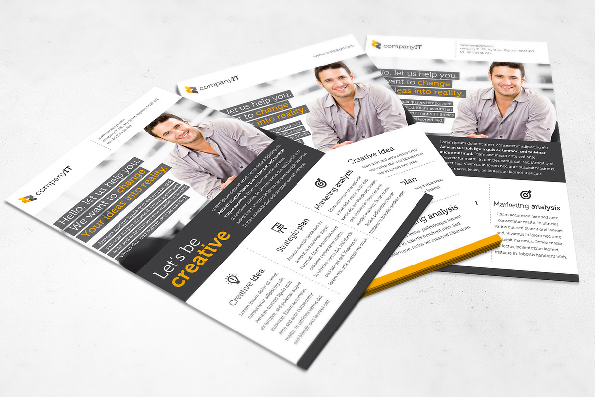 Company IT  flyer, a Flyer Template by buttonpl (Photo 2 of 4)