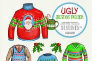 Ugly Christmas Sweater Clipart PNG, a Seasonal Illustration by SLS Lines (Thumbnail 7 of 7)