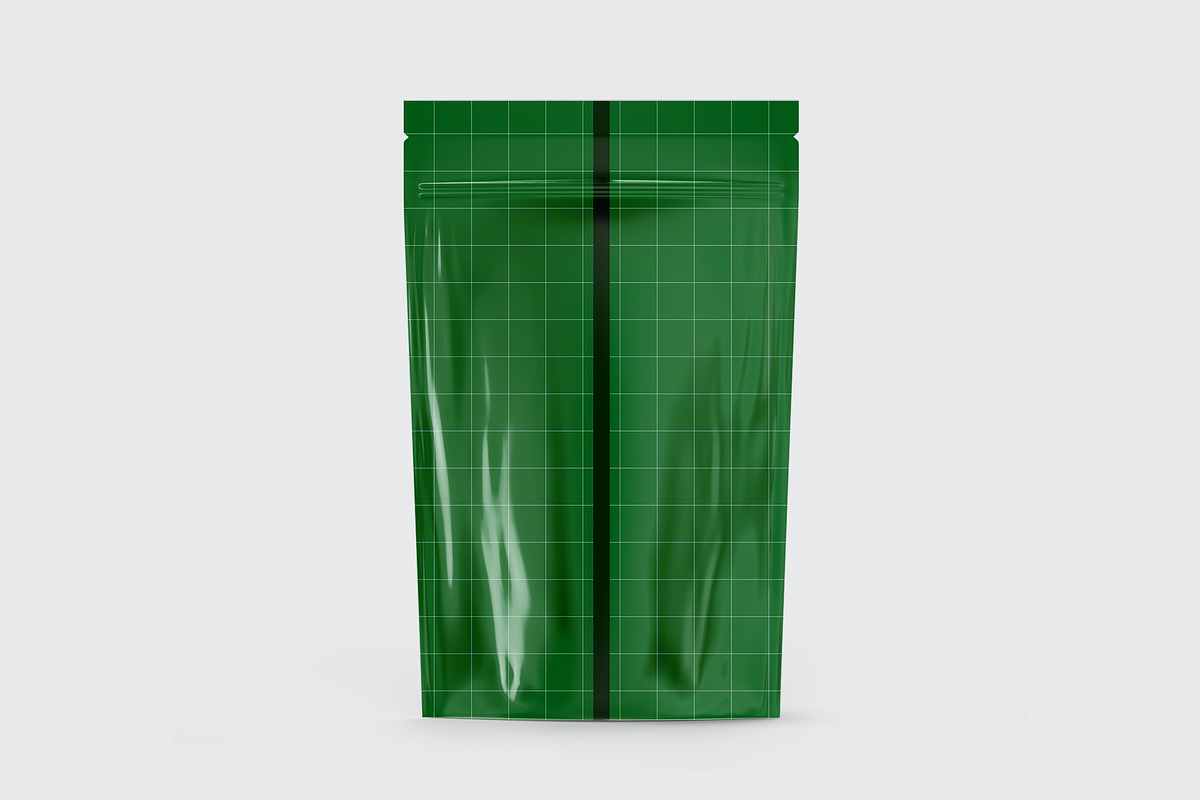 Glossy Stand Up Pouch W Zipper, a Packaging Mockup by _Adroit_ (Photo 4 of 5)