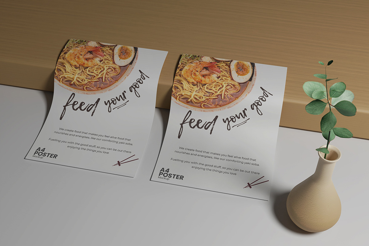 A4 Poster Mockup, a Print Template by Indah (Photo 3 of 7)