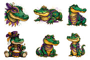 Mardi Gras Crocodile Clipart, an Illustration by Dream Creation (Thumbnail 2 of 6)