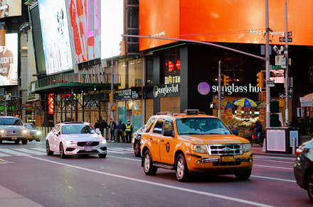 New York Manhattan Times Square, advertising banners.