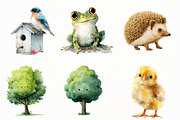 Happy Spring Clipart, an Illustration by Designworld (Thumbnail 3 of 7)