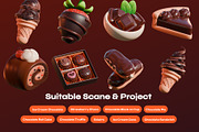 Happy World Chocolate Day, a Food & Drink 3D Model by orenjidesign (Thumbnail 8 of 8)