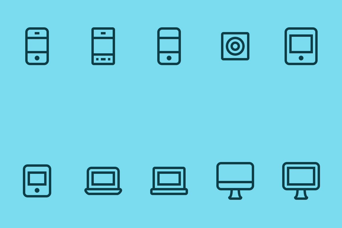 Thin Line Device Icons, an Outline Icon by Timothy Miller