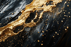 Background of black and golden marble with golden veins, a Background Photo by AlyaAnd
