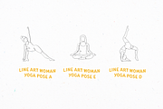 Woman Yoga Poses Illustration Set, an Object Illustration by peterdraw (Thumbnail 3 of 6)
