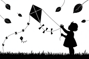 Kids Flying Kite Laser Cut Bundle, an Object Graphic by Designs_River (Thumbnail 7 of 11)