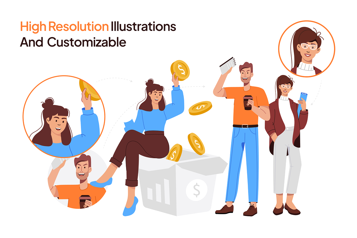 Business Character Illustration Set, a Finance Illustration by Vectors Market (Photo 3 of 10)