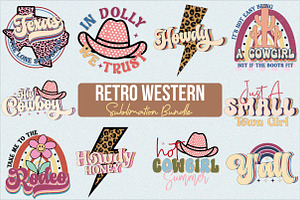 Retro Western Sublimation Bundle