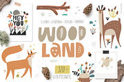 Woodland | 100% hand drawn clipart, an Animal Illustration by Olia (Thumbnail 1 of 17)